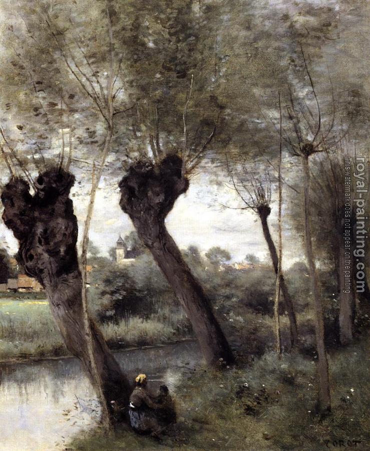 Jean-Baptiste-Camille Corot : Saint-Nicholas-les-Arras, Willows on the Banks of the Scarpe